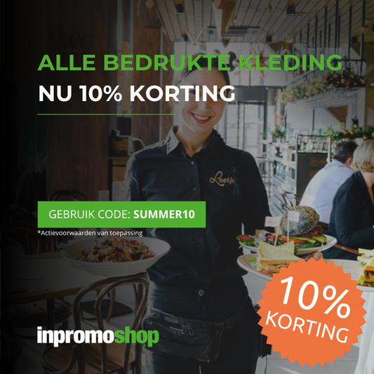 Bedrukte bedrijfskleding: versterk je merk en profiteer nu van 10% zomerkorting