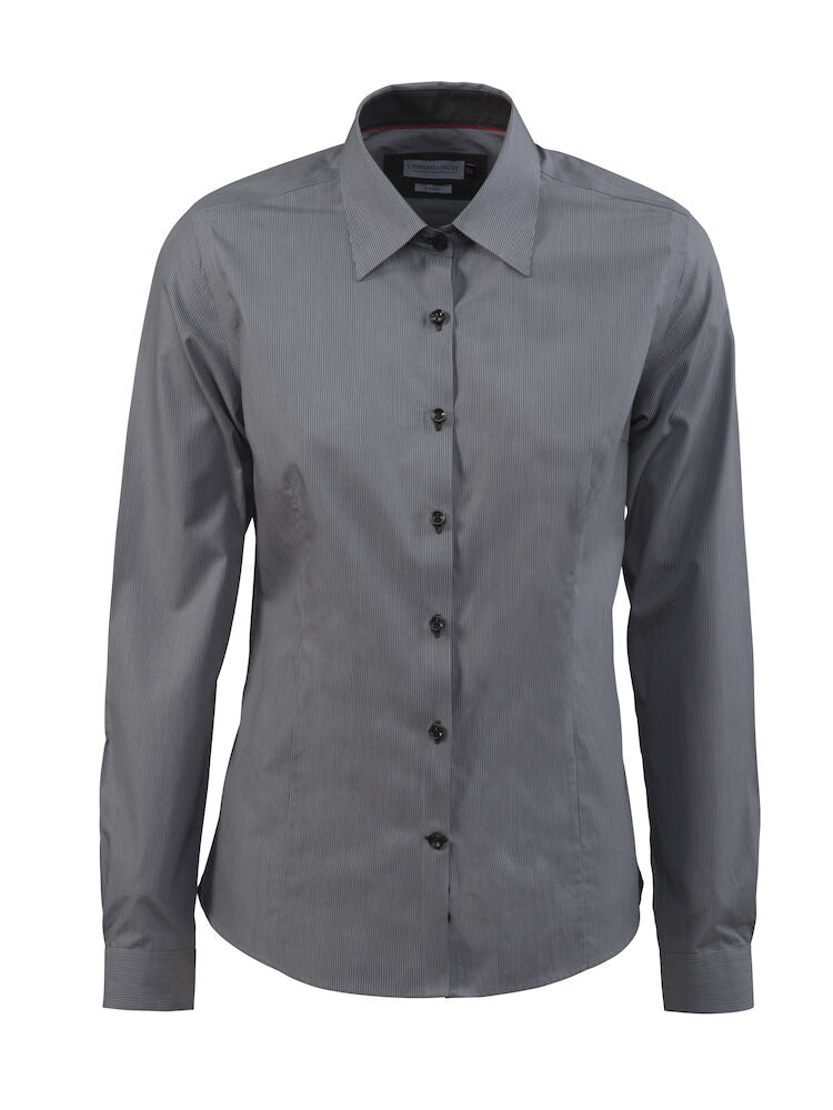 J. Harvest & Frost Red Bow 24 Overhemd Dames 2902403 3XL Grijs Gestreept