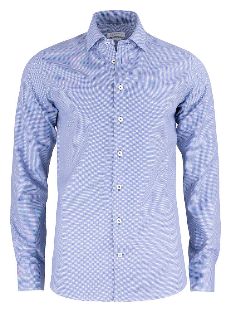 J. Harvest & Frost Purple Bow 48 Overhemd Regular Fit Heren 2904801 3XL Blauw Patroon
