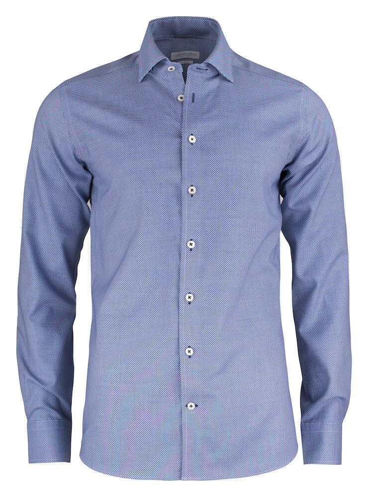 J. Harvest & Frost Purple Bow 48 Overhemd Slim Fit Heren 2904802 XXL Blauw Patroon