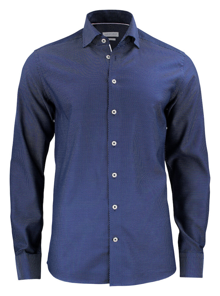 J. Harvest & Frost Purple Bow 49 Overhemd Slim Fit Heren 2904902 XXL Marine/Witte Stip