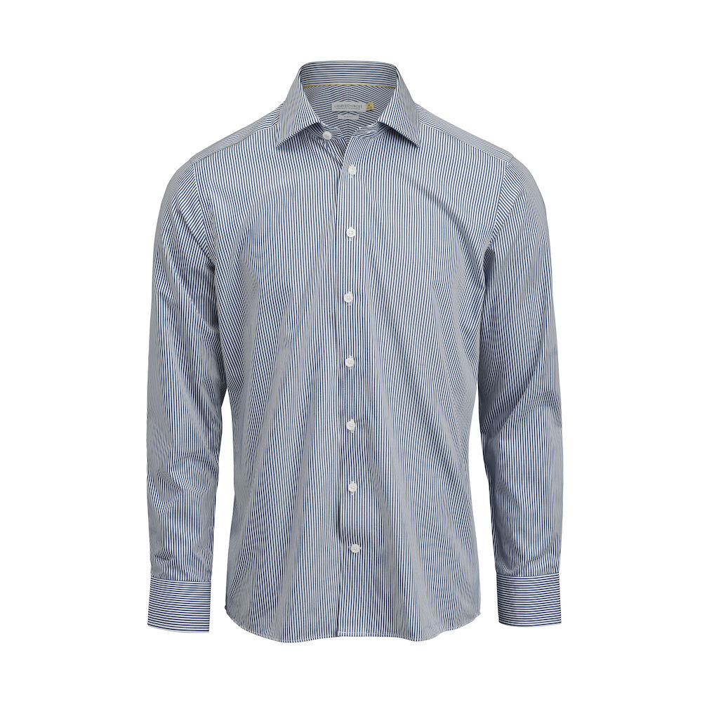 J. Harvest & Frost Yellow Bow 50 Overhemd Slim Fit Heren 2905002 XXL Marine/Gestreept