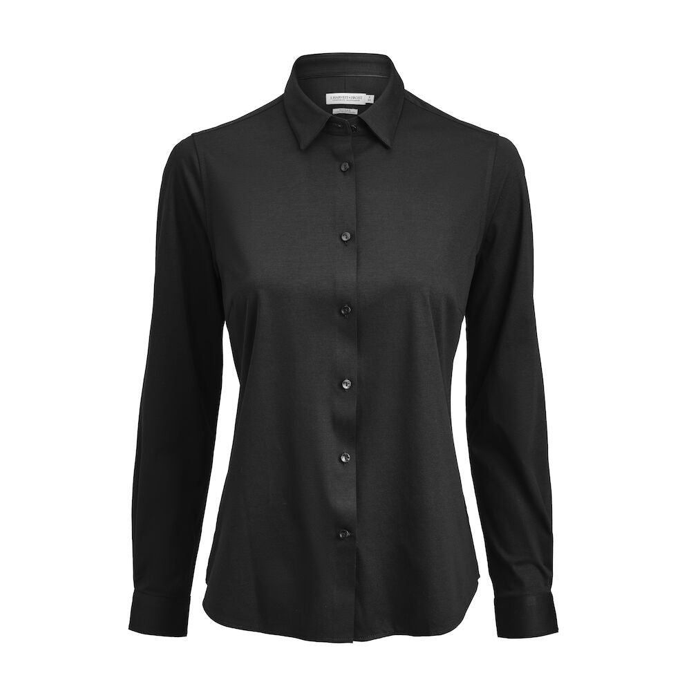 J. Harvest & Frost Indigo Bow 132 Overhemd Contemporary Fit Dames 2913205 3XL Zwart