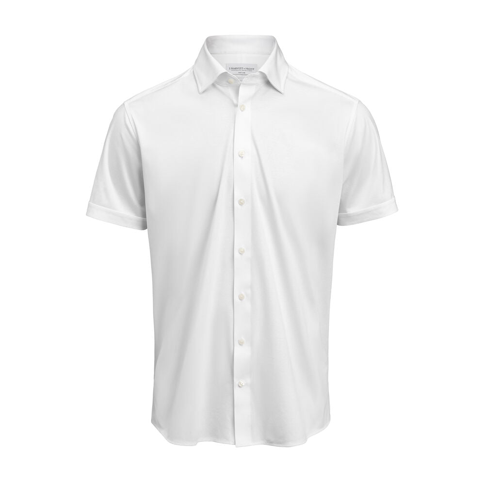 J. Harvest & Frost Indigo Bow 132 S/S Overhemd Regular Fit Heren 2913211 3XL Wit