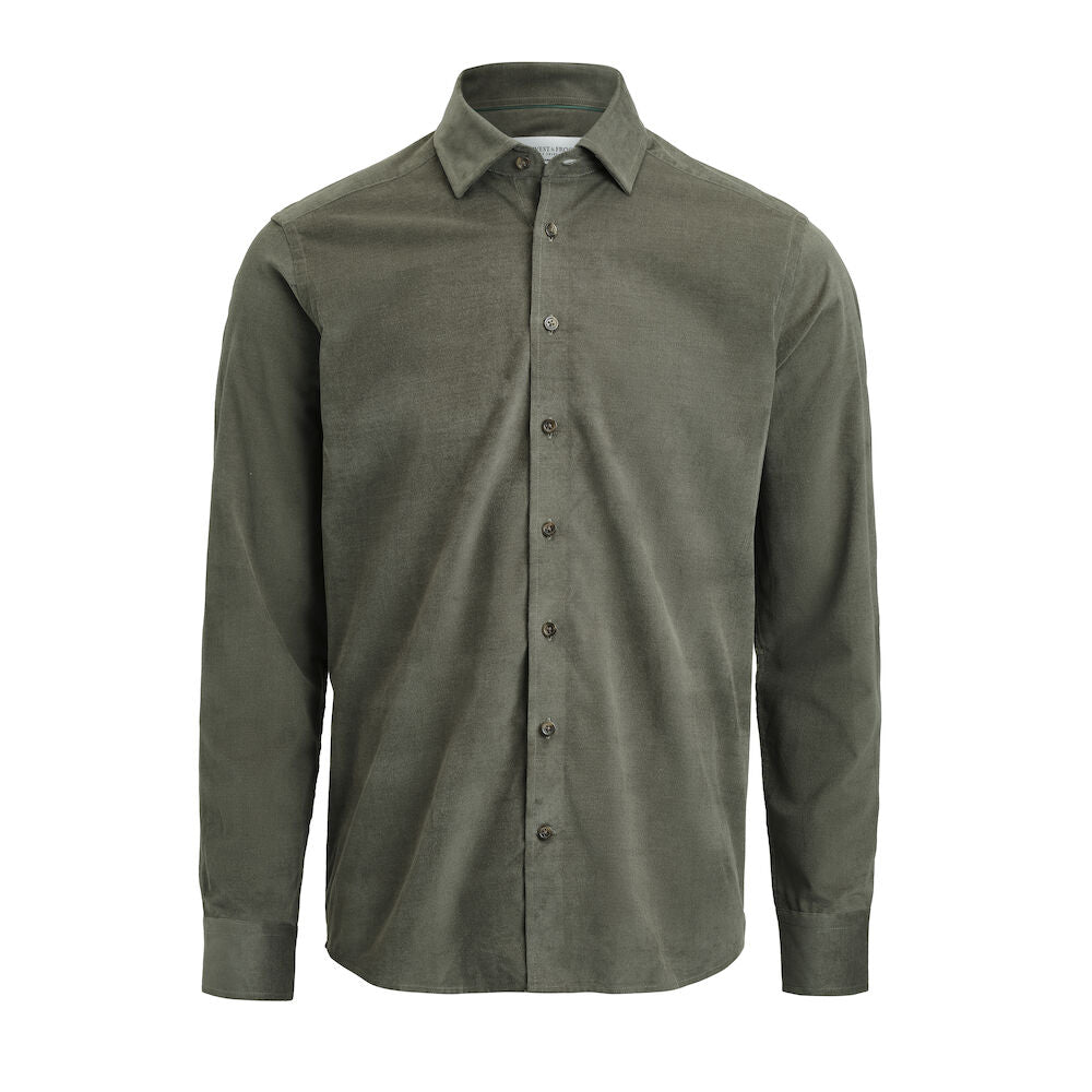 J. Harvest & Frost Indigo Bow 134 Cord Shirt Tailored Fit M 2913400 3XL Groen