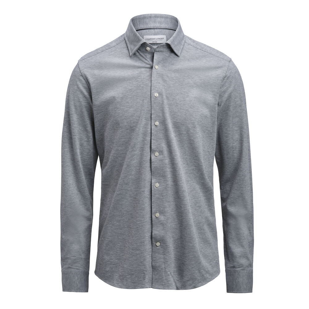 J. Harvest & Frost Indigo Bow 135 Overhemd Regular Fit Heren 2913501 3XL Grijs Mêlee
