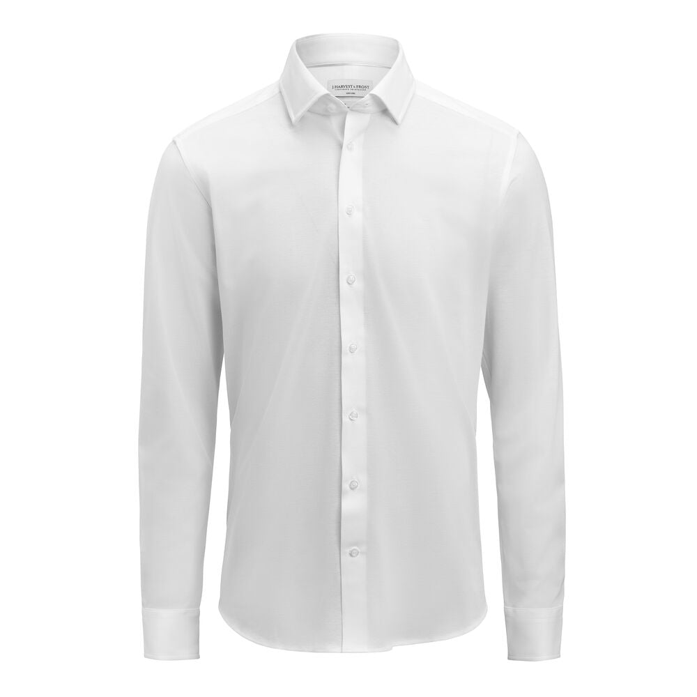 J. Harvest & Frost Indigo Bow 135 Overhemd Slim Fit Heren 2913502 XXL Wit