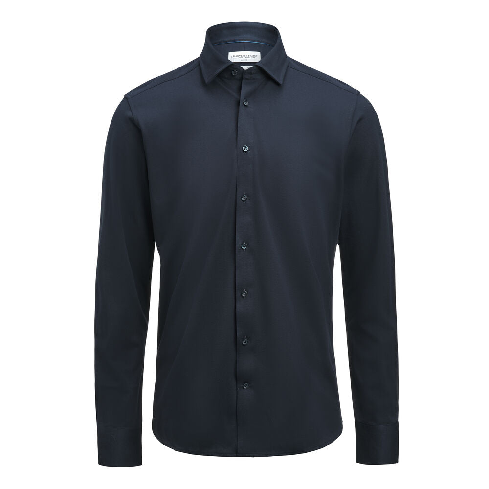 J. Harvest & Frost Indigo Bow 135 Overhemd Slim Fit Heren 2913502 XXL Marine