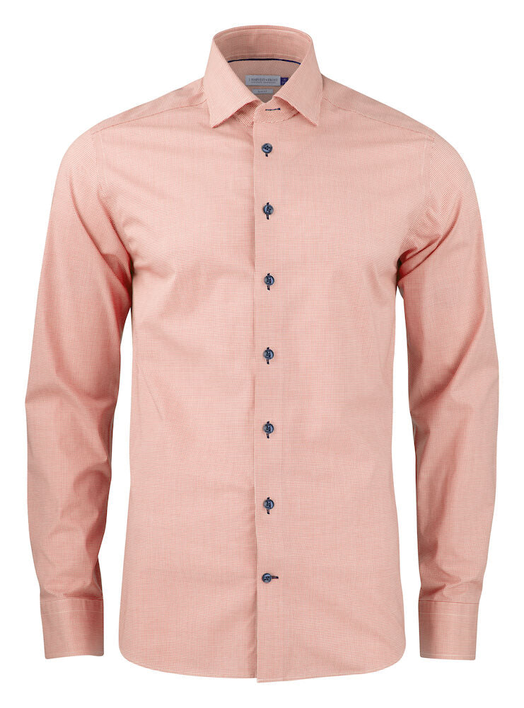 J. Harvest & Frost Purple Bow 141 Overhemd Regular Fit Heren 2914101 3XL Oranje/Geruit