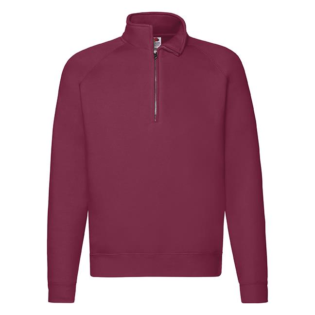 Fruit of the Loom Premium Zip-Neck Sweat trui heren/unisex