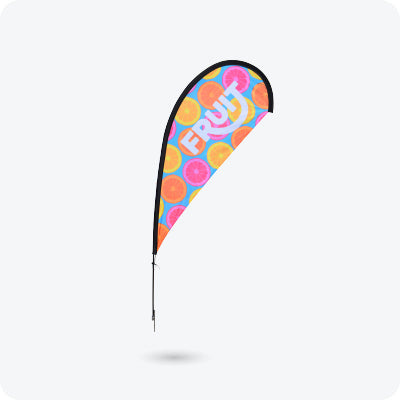 Beachflag droplet bedrukken en bestellen?