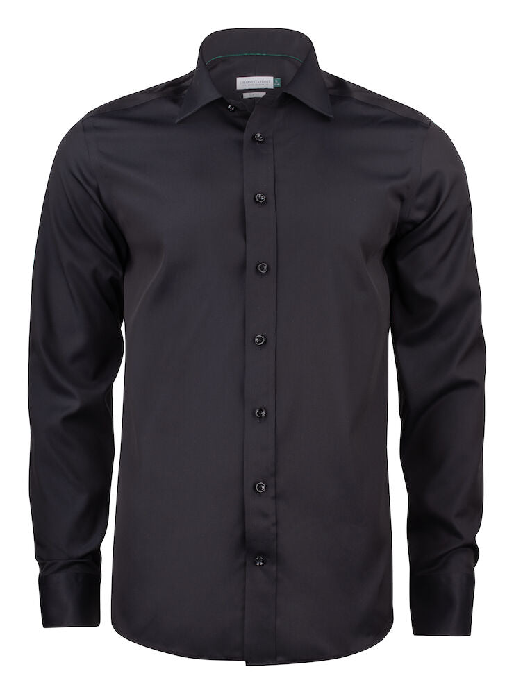 J. Harvest & Frost Green Bow 01 Overhemd Slim Fit Heren 2900102 XXL Zwart