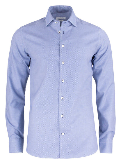 J. Harvest & Frost Purple Bow 48 Overhemd Regular Fit Heren 2904801 3XL Blauw Patroon