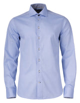 J. Harvest & Frost Yellow Bow 51 Overhemd Slim Fit Heren 2905102 XXL Wit/Hemelsblauw