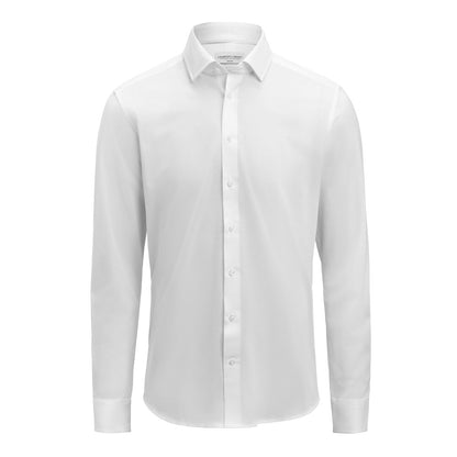 J. Harvest & Frost Indigo Bow 135 Overhemd Slim Fit Heren 2913502 XXL Wit