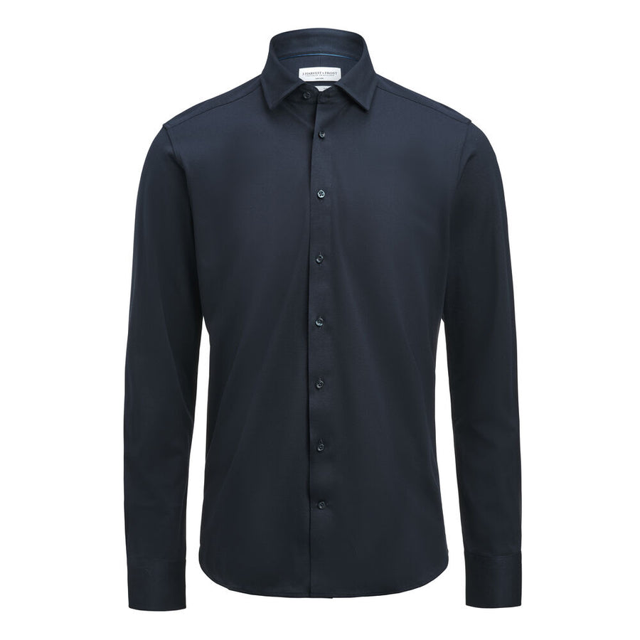 J. Harvest & Frost Indigo Bow 135 Overhemd Slim Fit Heren 2913502 XXL Marine