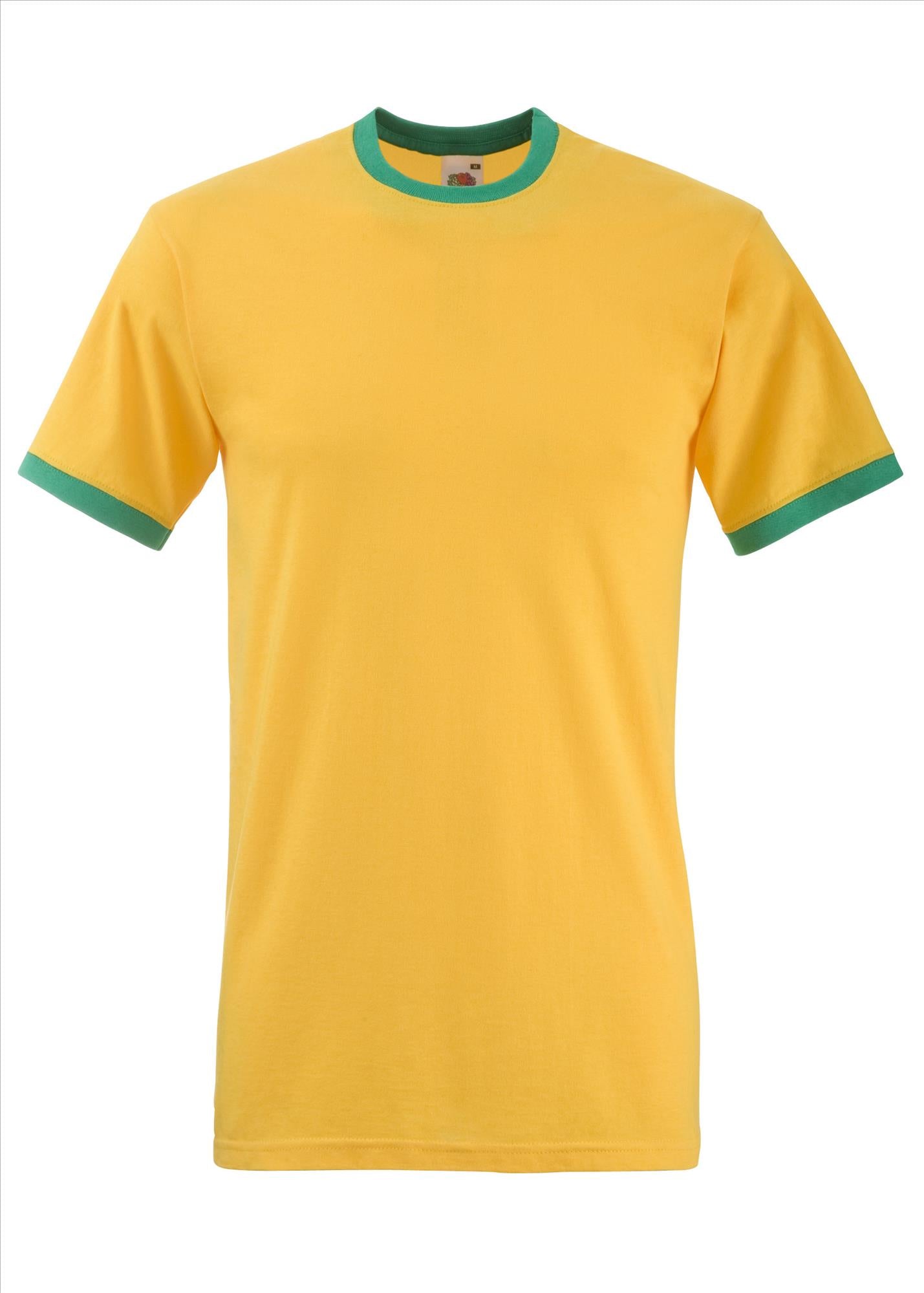 Fruit of the Loom Valueweight Ringer T t-shirt heren/unisex