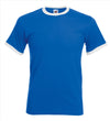 Fruit of the Loom Valueweight Ringer T t-shirt heren/unisex