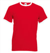 Fruit of the Loom Valueweight Ringer T t-shirt heren/unisex