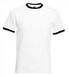 Fruit of the Loom Valueweight Ringer T t-shirt heren/unisex