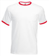 Fruit of the Loom Valueweight Ringer T t-shirt heren/unisex